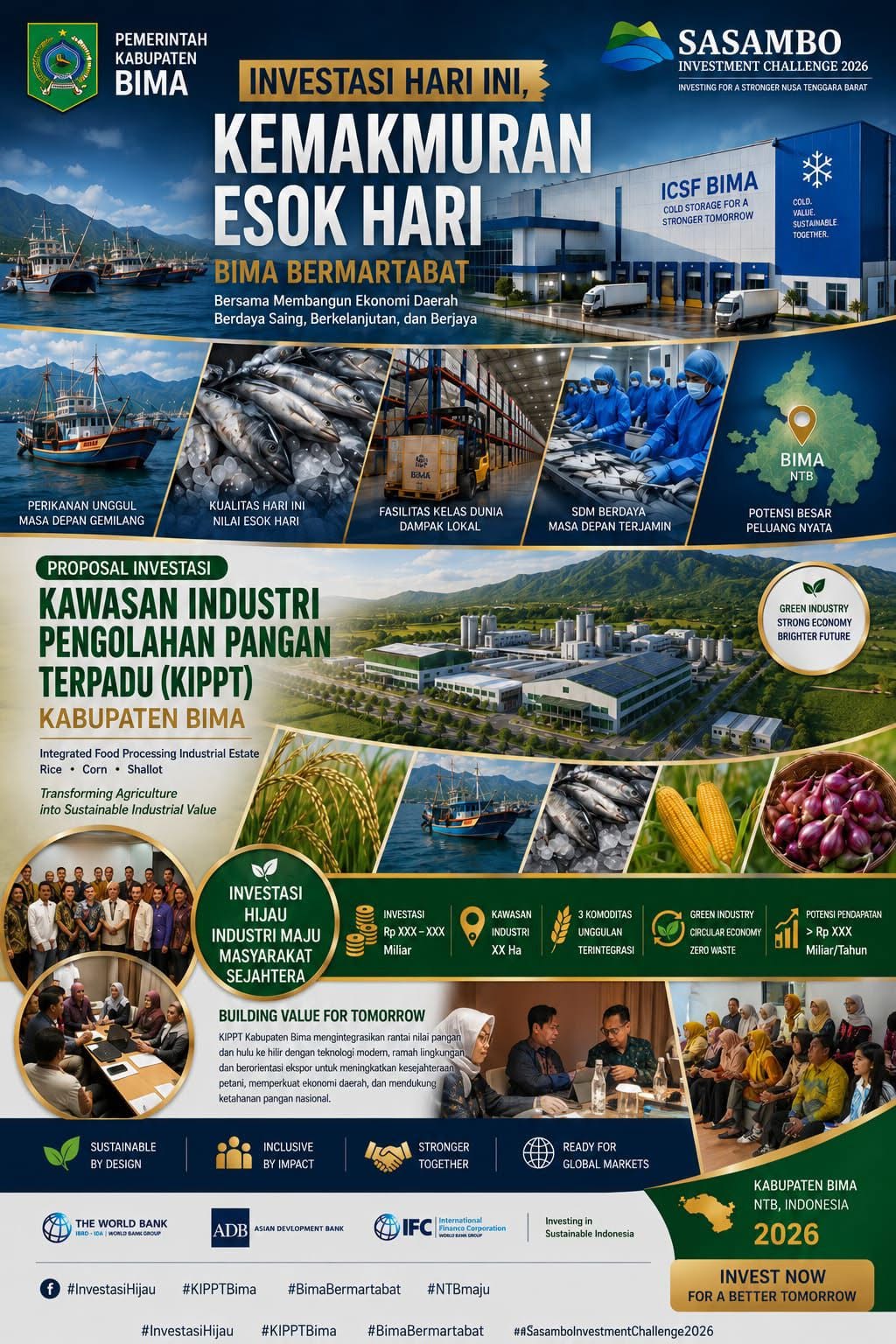 Dari 17 proposal investasi se-Nusa Tenggara Barat, Kabupaten Bima jadi satu-satunya daerah yang meloloskan DUA proyek sekaligus ke tahap Incubator Sasambo Investment Challenge (SIC) 2026! 