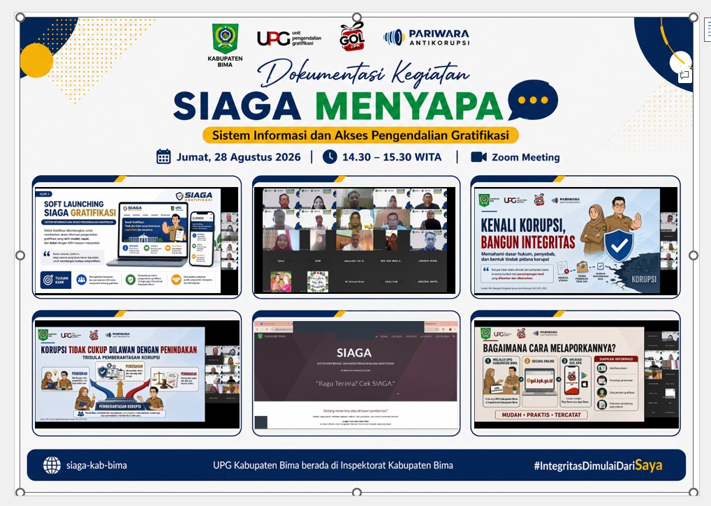 Cegah Gratifikasi,  Inspektorat Kabupaten Bima Hadirkan Inovasi SIAGA